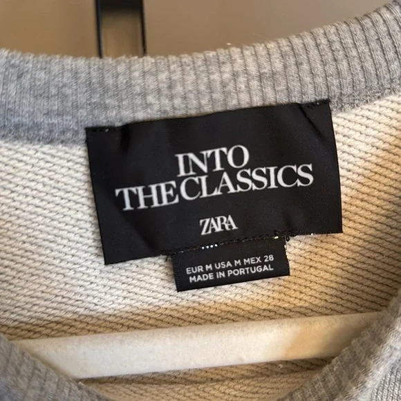 Zara into the classics size medium in GRAY MARL RIB SWEATSHIRT LIMITED EDITION - Picture 3 of 8